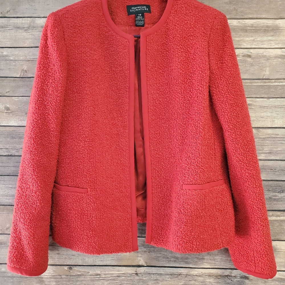 Jones New York Signature Wool Blend Blazer Size 10